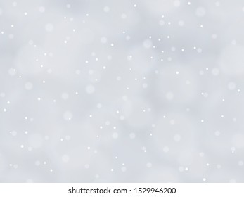 Tender winter white background with snow and light. Vector illustration 