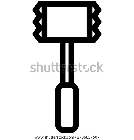 Tenderizer Icon with Black Outline Style