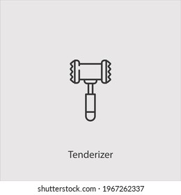 tenderizer icon vector icon.Editable stroke.linear style sign for use web design and mobile apps,logo.Symbol illustration.Pixel vector graphics - Vector