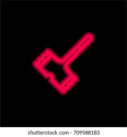 Tenderizer red glowing neon ui ux icon. Glowing sign logo vector