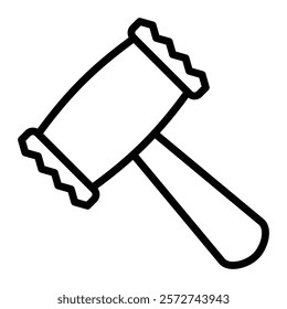 Tenderizer Vector Line Icon Design