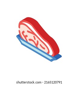 tenderloin meat isometric icon vector. tenderloin meat sign. isolated symbol illustration