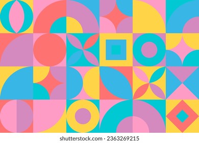 Tenderness in the Bauhaus style, Backgrounds in abstract geometric patterns, Bauhaus style, creative and modern, Impressive backgrounds with geometric composition, illustrations