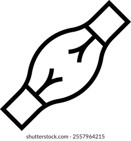 tendon icon. Thin linear style design isolated on white background
