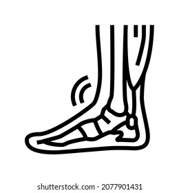 tendonitis problem line icon vector. tendonitis problem sign. isolated contour symbol black illustration