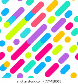 Tendy illustration backgrounds, seamless pattern with abstract shapes, 80s memphis geometric style. Retro art for covers, banners, flyers and posters.
