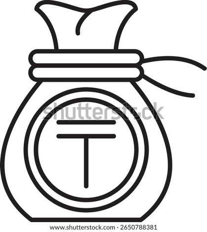 Tenge Filled Style Icon Design