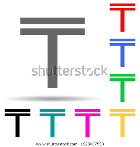tenge multi color style icon. Simple glyph, flat vector of crepto currency icons for ui and ux, website or mobile application