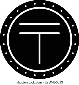 Tenge vector icon. Can be used for printing, mobile and web applications.