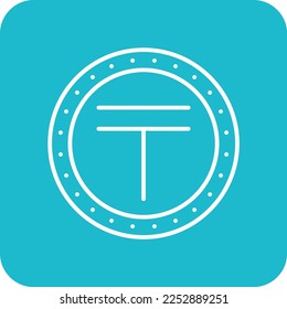 Tenge vector icon. Can be used for printing, mobile and web applications.