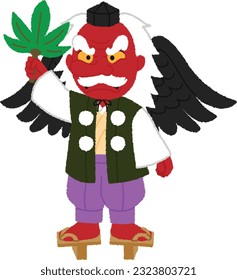 Tengu is a legendary creature that is said to be a god or a monster in Japan. They are generally dressed as Yamabushi, have a red face, a high nose, wings, and are said to fly in the air.