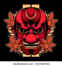 Tengu Mask Logo Vector, Vector EPS 10