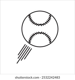 Tenis ball icon outline vector