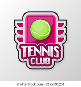 Tenis ball. Sport game tournament. League team and fan club. Vector illustration.