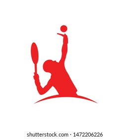 Tenis Character Man Vector Logo