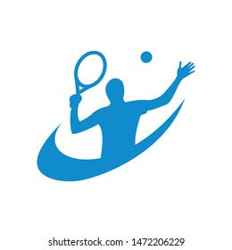 Tenis Character Man Vector Logo