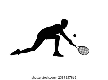 Logotipo vectorial del personaje del Tenis, iconos del jugador de tenis. Vector de jugador Tenis