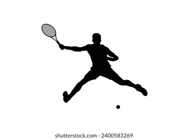 Tenis Character Man Vector Logo, Tennis player icons set. Tenis player vector