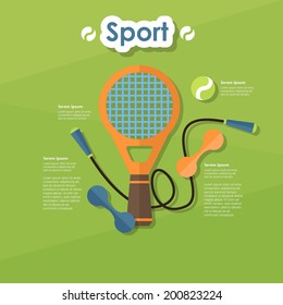 tenis. flat illustration