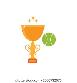 Tenis golden cup vector design