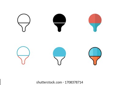 tenis table icon vector illustration with different style design. isolated on white background