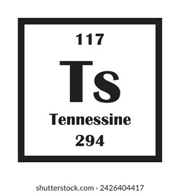 Tennessee chemical element icon vector illustration design