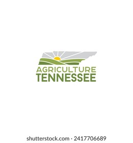 Tennessee Farmland Field Grass sunset For Logo Design Agriculture