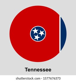 Tennessee flag icon isolated vector illustration