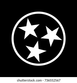 Tennessee Flag T-Shirt Design Black. Vector.