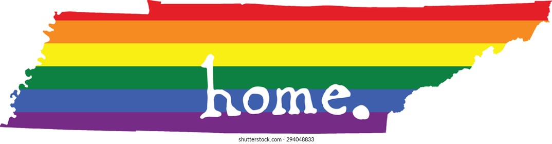 Tennessee gay pride vector state sign