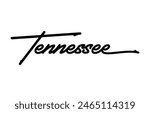 Tennessee hand lettering design calligraphy vector, Tennessee text vector trendy typography design