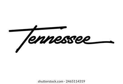 Tennessee hand lettering design calligraphy vector, Tennessee text vector trendy typography design