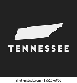 Tennessee icon. Us state map on dark background. Stylish Tennessee map with us state name. Vector illustration.