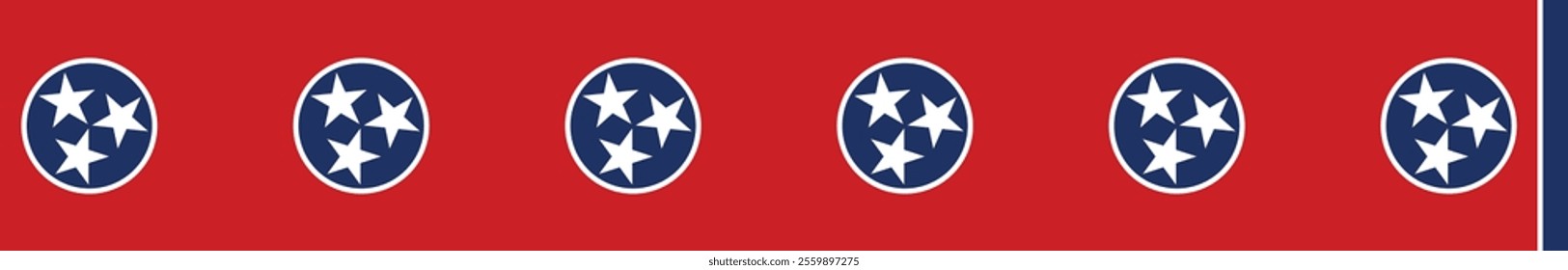 Tennessee long banner flag digital vector illustration