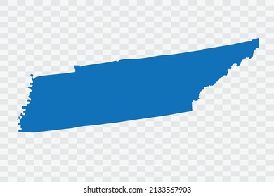 TENNESSEE Map blue Color on Backgound png