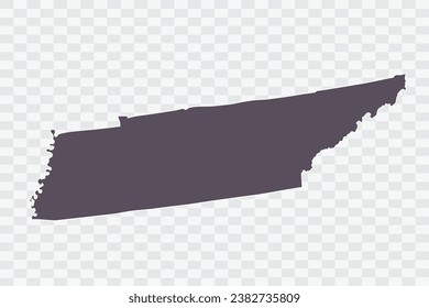 TENNESSEE Karte Grafische Farbe auf weißem Hintergrund Qualitätsdateien PNG