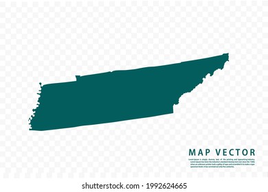 TENNESSEE map High Detailed on white background. Abstract design vector illustration eps 10