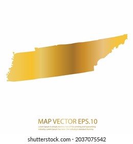 TENNESSEE map High Detailed on white background. gold gradient color. Abstract design vector illustration eps 10