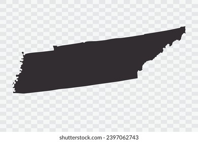 TENNESSEE Map iron Color on White Background quality files Png
