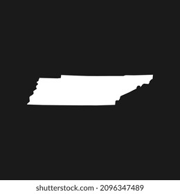 Tennessee map on black background