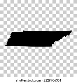 Tennessee map shape, united states of america. Flat concept icon symbol vector illustration .