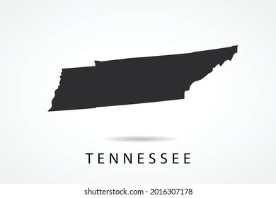 Tennessee Map - USA, United States of America map, World Map International vector template isolated on white background - Vector illustration eps 10