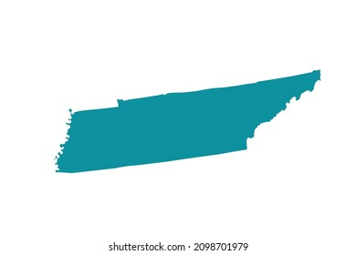 TENNESSEE map vector, Abstract design vector illustration Eps 10. sea color palette color.High Detailed on white background.