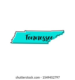 Tennessee Map Vector Design Template