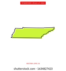 Tennessee Map Vector Design Template Stock Vector (Royalty Free ...