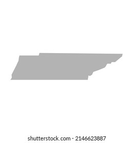 Tennessee map vector icon on white background