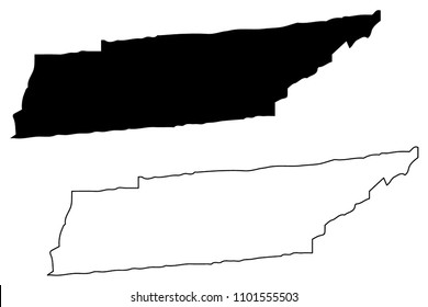 Tennessee map vector illustration, scribble sketch Tennessee map