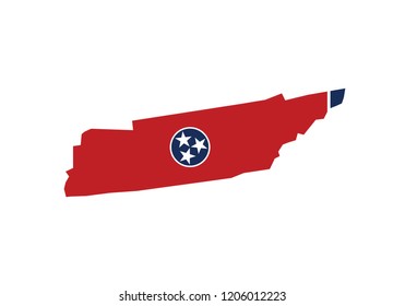 Tennessee Outline Map State Shape Usa Stock Vector (Royalty Free ...