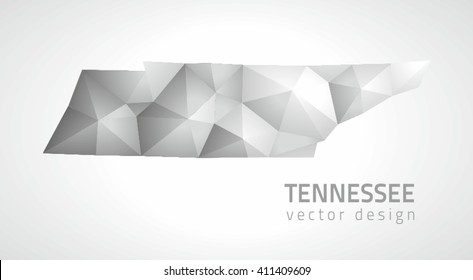 Tennessee polygonal vector map