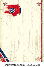 Tennessee retro background. A vintage background with a flag of Tennessee and a texture for your advertising